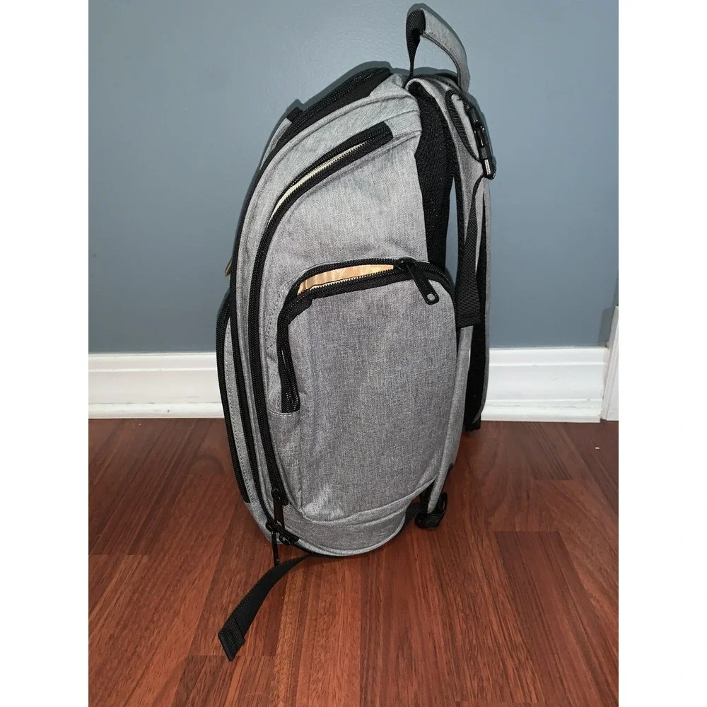 Mancro Diaper Bag Backpack, Large Multifunction Waterproof Gray